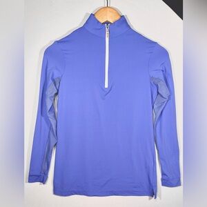 The Tailored Sportsman IceFil Lilac Blue Zip-Up Top Size XS